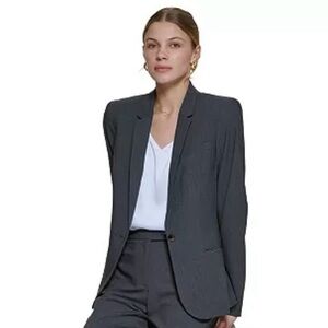 Calvin Klein Charcoal One-Button Blazer